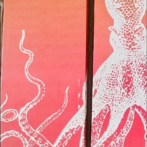 🐙Octopus triptych screen print on canvas. - Picture 4 of 4